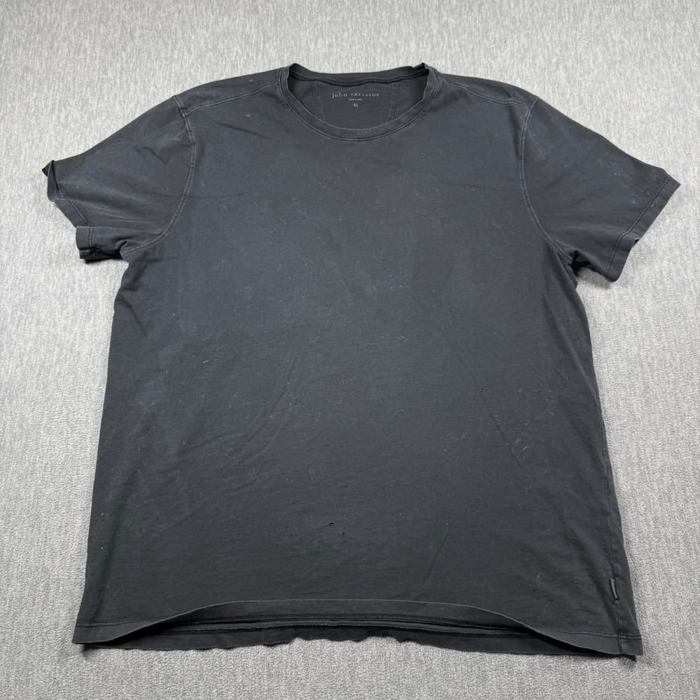John Varvatos T-Shirt Mens XL Black Short Sleeve Crewneck Cotton Soft Vintage